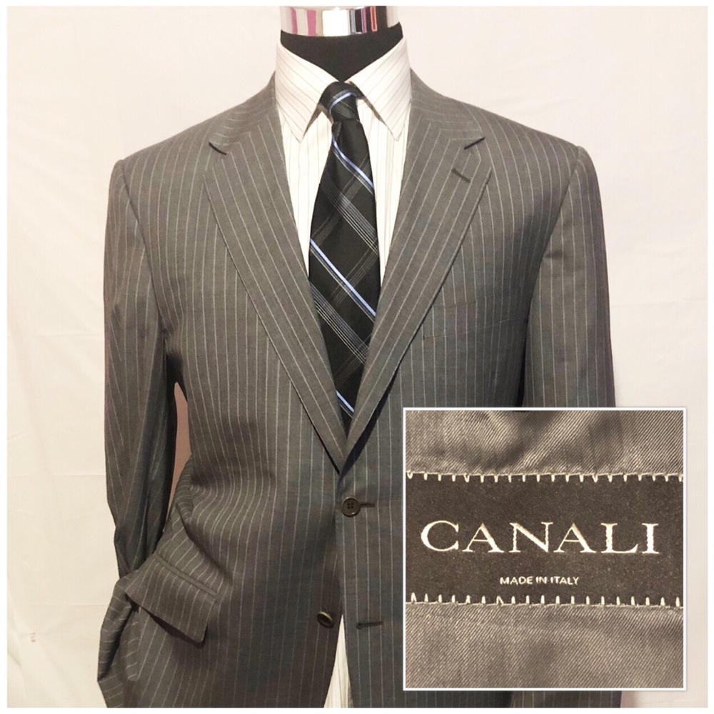 CANALI Men's Wool Blazer Jacket Sports Coat SZ 46R
